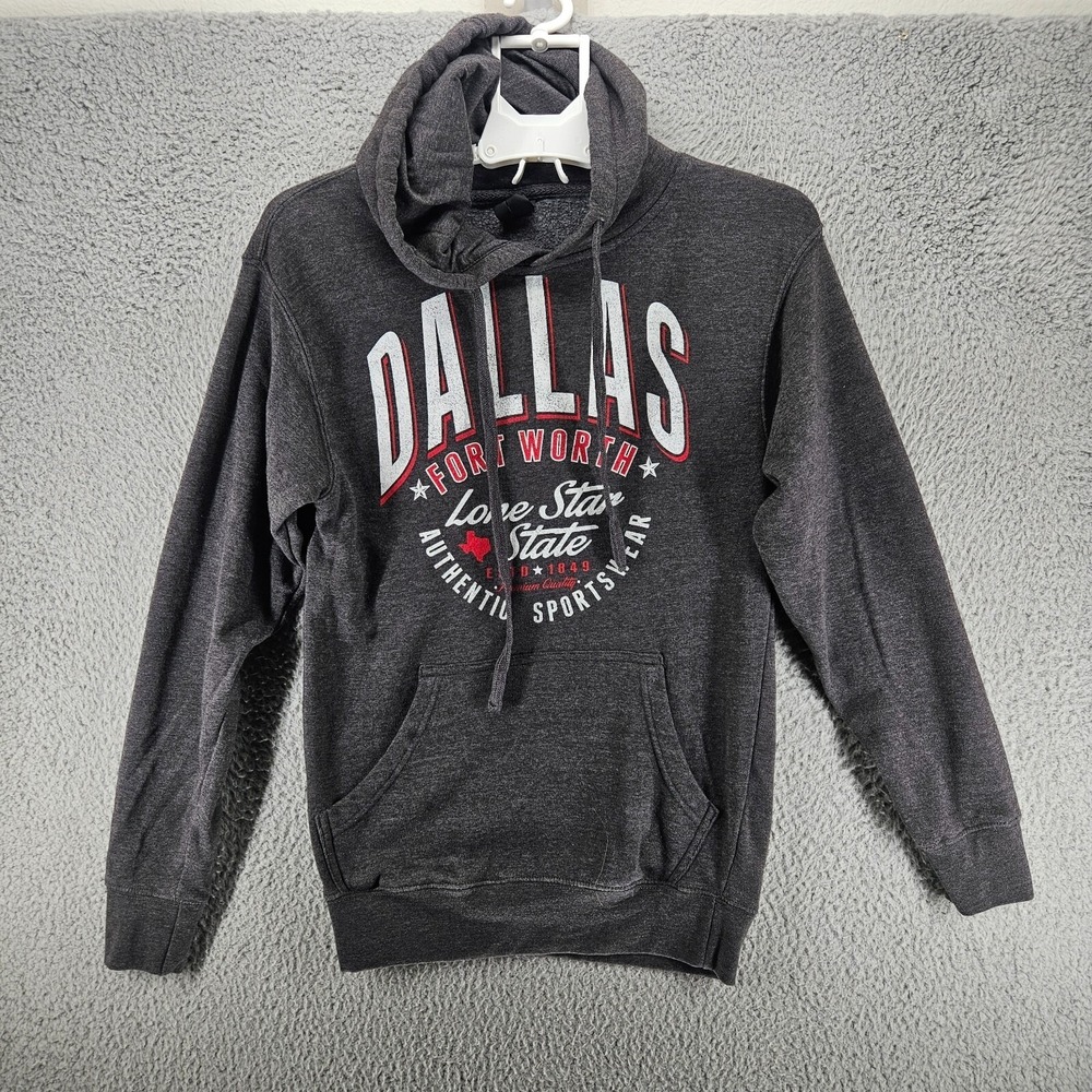 Point Sportswear Dallas Fort Worth Lone Star State Hoodie Gray Mens Small
